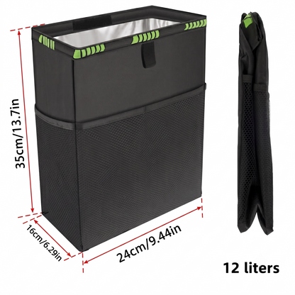 Waterproof Car Trash Can — Foldable Backseat Organizer